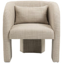 Meridian Sawyer Beige Weaved Polyester Fabric Accent Chair IMAGE 4