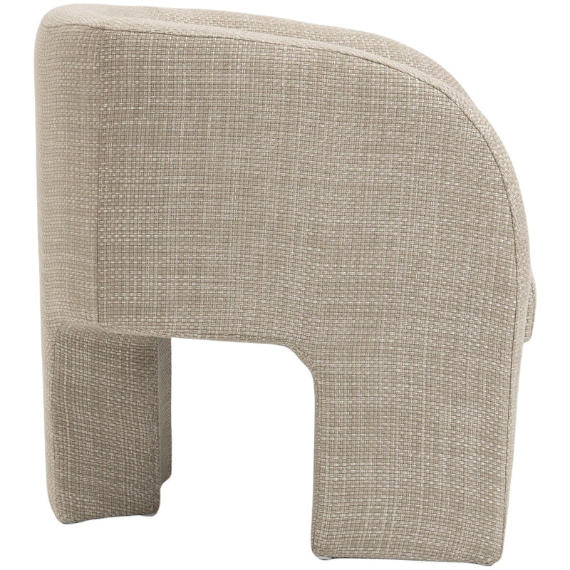 Meridian Sawyer Beige Weaved Polyester Fabric Accent Chair IMAGE 5