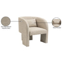 Meridian Sawyer Beige Weaved Polyester Fabric Accent Chair IMAGE 9