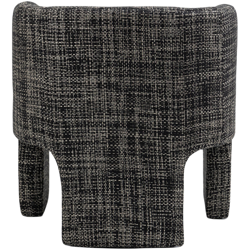 Meridian Sawyer Black Weaved Polyester Fabric Accent Chair IMAGE 3