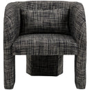Meridian Sawyer Black Weaved Polyester Fabric Accent Chair IMAGE 4