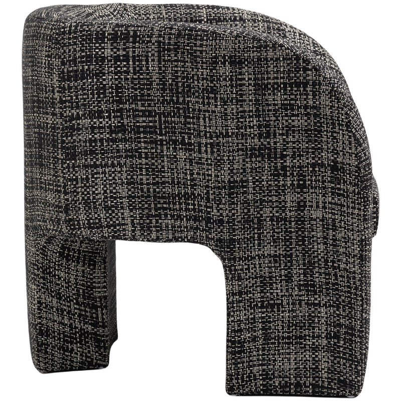 Meridian Sawyer Black Weaved Polyester Fabric Accent Chair IMAGE 5