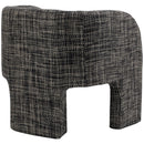 Meridian Sawyer Black Weaved Polyester Fabric Accent Chair IMAGE 6