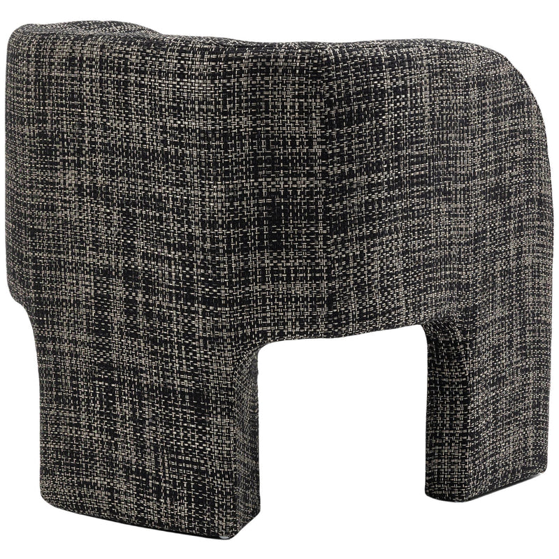 Meridian Sawyer Black Weaved Polyester Fabric Accent Chair IMAGE 6
