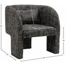 Meridian Sawyer Black Weaved Polyester Fabric Accent Chair IMAGE 8