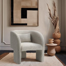 Meridian Sawyer Cream Weaved Polyester Fabric Accent Chair IMAGE 2