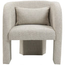 Meridian Sawyer Cream Weaved Polyester Fabric Accent Chair IMAGE 4