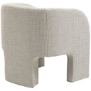 Meridian Sawyer Cream Weaved Polyester Fabric Accent Chair IMAGE 6