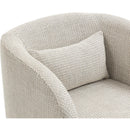 Meridian Sawyer Cream Weaved Polyester Fabric Accent Chair IMAGE 7