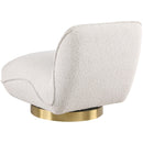 Meridian Geneva Cream Boucle Fabric Swivel Accent Chair IMAGE 6