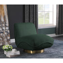 Meridian Geneva Green Boucle Fabric Swivel Accent Chair IMAGE 2