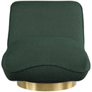 Meridian Geneva Green Boucle Fabric Swivel Accent Chair IMAGE 4