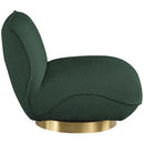 Meridian Geneva Green Boucle Fabric Swivel Accent Chair IMAGE 5