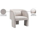 Meridian Sawyer Cream Chenille Fabric Accent Chair IMAGE 9