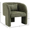 Meridian Sawyer Green Chenille Fabric Accent Chair IMAGE 8