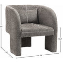 Meridian Sawyer Grey Chenille Fabric Accent Chair IMAGE 8