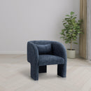 Meridian Sawyer Navy Chenille Fabric Accent Chair IMAGE 2