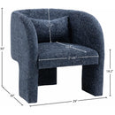 Meridian Sawyer Navy Chenille Fabric Accent Chair IMAGE 8