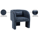 Meridian Sawyer Navy Chenille Fabric Accent Chair IMAGE 9