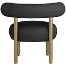 Meridian Bordeaux Black Boucle Fabric Accent Chair IMAGE 3