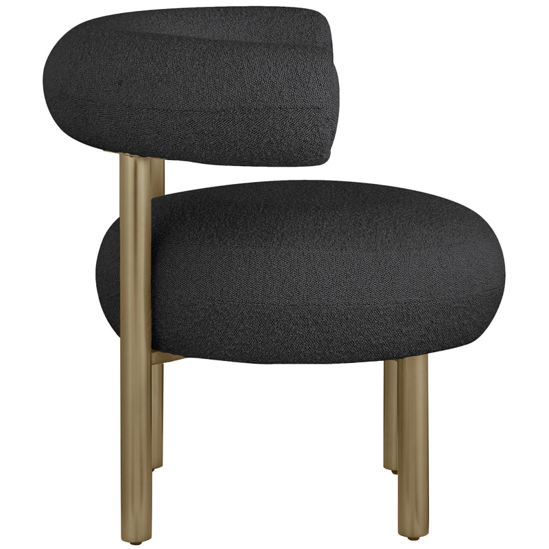 Meridian Bordeaux Black Boucle Fabric Accent Chair IMAGE 5