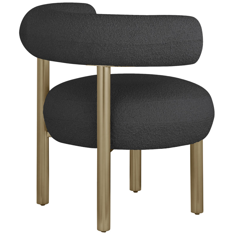 Meridian Bordeaux Black Boucle Fabric Accent Chair IMAGE 6