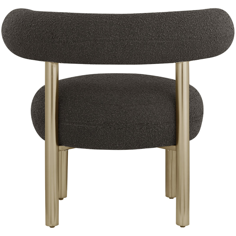 Meridian Bordeaux Brown Boucle Fabric Accent Chair IMAGE 3