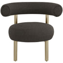 Meridian Bordeaux Brown Boucle Fabric Accent Chair IMAGE 4