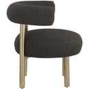 Meridian Bordeaux Brown Boucle Fabric Accent Chair IMAGE 5