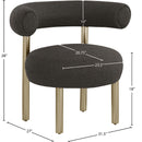 Meridian Bordeaux Brown Boucle Fabric Accent Chair IMAGE 8