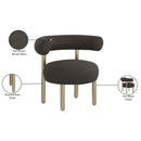 Meridian Bordeaux Brown Boucle Fabric Accent Chair IMAGE 9