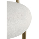 Meridian Bordeaux Cream Boucle Fabric Accent Chair IMAGE 7