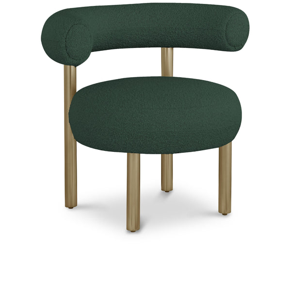 Meridian Bordeaux Green Boucle Fabric Accent Chair IMAGE 1