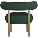 Meridian Bordeaux Green Boucle Fabric Accent Chair IMAGE 3