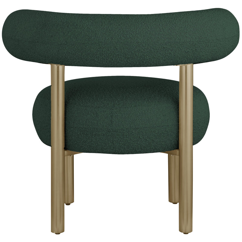 Meridian Bordeaux Green Boucle Fabric Accent Chair IMAGE 3