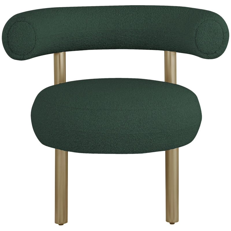 Meridian Bordeaux Green Boucle Fabric Accent Chair IMAGE 4