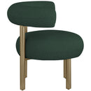 Meridian Bordeaux Green Boucle Fabric Accent Chair IMAGE 5