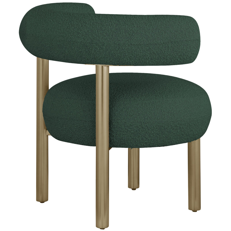 Meridian Bordeaux Green Boucle Fabric Accent Chair IMAGE 6