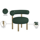 Meridian Bordeaux Green Boucle Fabric Accent Chair IMAGE 9