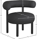 Meridian Bordeaux Black Boucle Fabric Accent Chair IMAGE 8