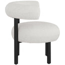 Meridian Bordeaux Cream Boucle Fabric Accent Chair IMAGE 5