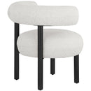 Meridian Bordeaux Cream Boucle Fabric Accent Chair IMAGE 6