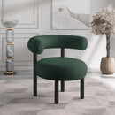 Meridian Bordeaux Green Boucle Fabric Accent Chair IMAGE 2