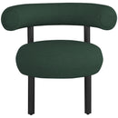 Meridian Bordeaux Green Boucle Fabric Accent Chair IMAGE 4