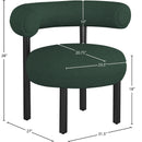 Meridian Bordeaux Green Boucle Fabric Accent Chair IMAGE 8