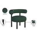 Meridian Bordeaux Green Boucle Fabric Accent Chair IMAGE 9