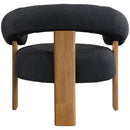 Meridian Winston Black Boucle Fabric Accent Chair IMAGE 3