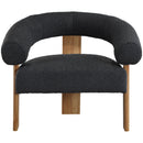 Meridian Winston Black Boucle Fabric Accent Chair IMAGE 4