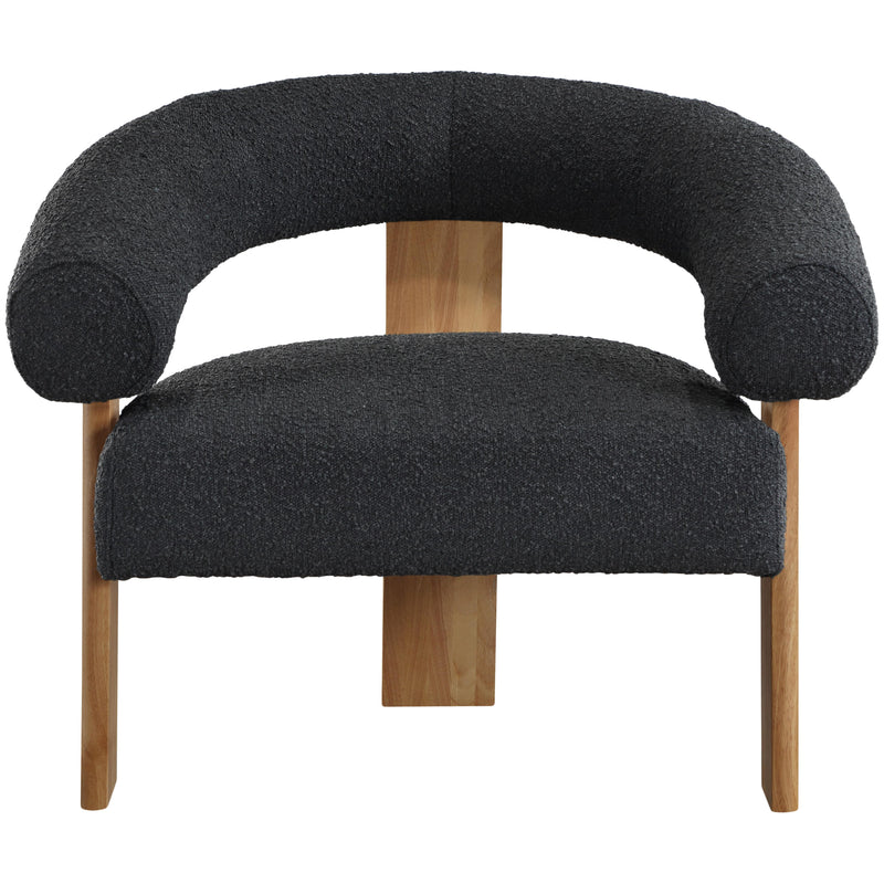 Meridian Winston Black Boucle Fabric Accent Chair IMAGE 4
