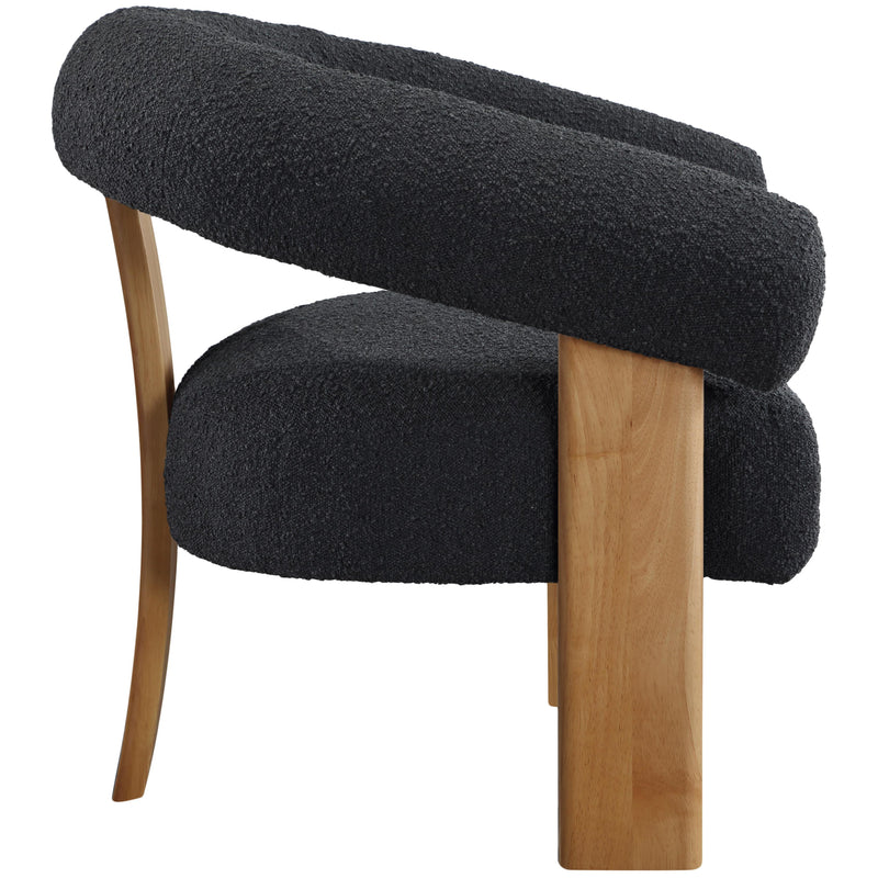 Meridian Winston Black Boucle Fabric Accent Chair IMAGE 5